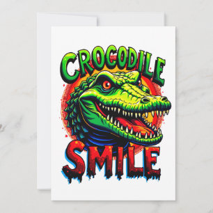 "Cheerful Crocodile Smile – Fun and Whimsical Invitation