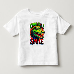"Cheerful Crocodile Smile – Fun and Whimsical Toddler T-Shirt
