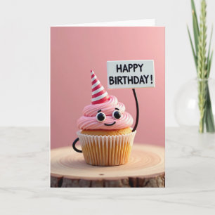 Cheerful Cupcake Birthday Card