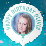 Cheerful Custom Photo Text Personalised Party Balloon<br><div class="desc">Upload a photo, customise the text, and create your personalised balloon easily. Click EDIT, then select TEXT to change the text colour. You can TRANSFER this DESIGN on other Zazzle products and adjust it to fit most Zazzle items. Standard Studio designs are made in high-resolution graphics for a professional print....</div>