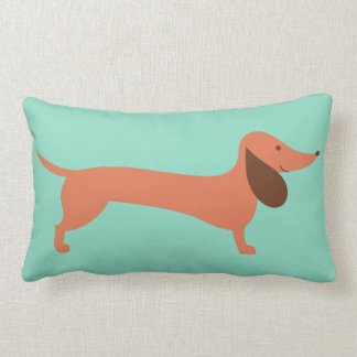 Cheerful Dachshund Lumbar Cushion