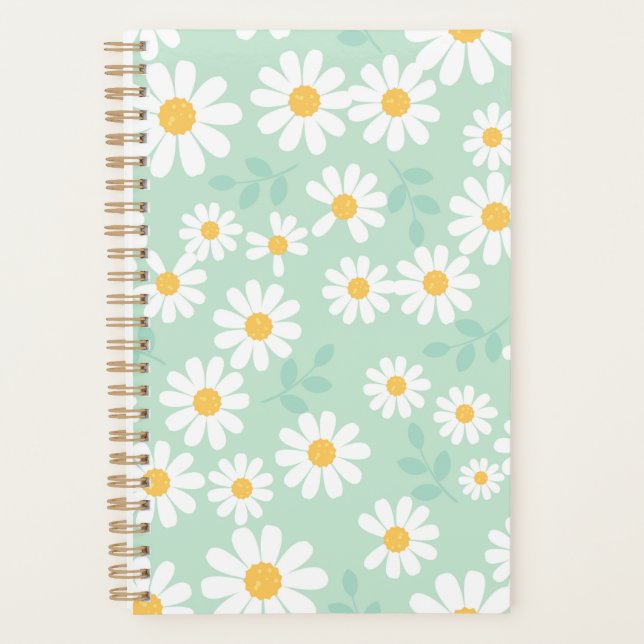  Cheerful Daisy Floral Planner Cover (Front)