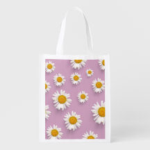 Cheerful Daisy Pattern on Pink Background