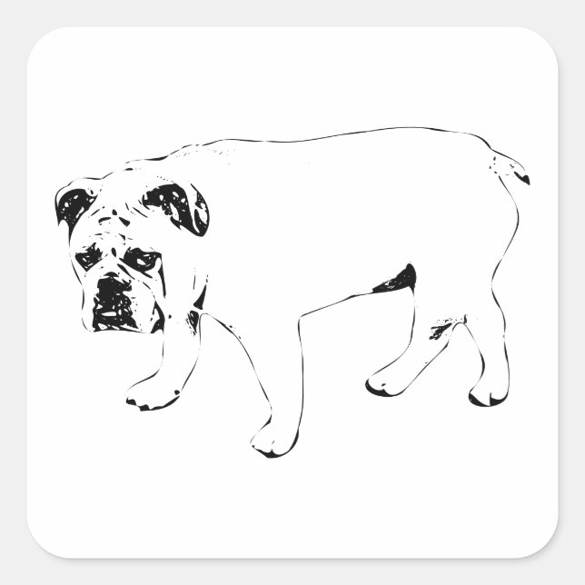 Cheerful Day, Bulldog Sticker (Front)