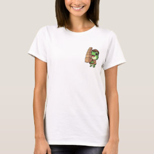 Cheerful Delivery Frog Balancing a Towering Stack T-Shirt