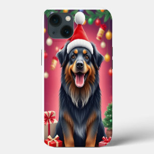 🐶 Cheerful Dog in Red Santa Hat Holiday Joy ✨ iPhone 13 Case