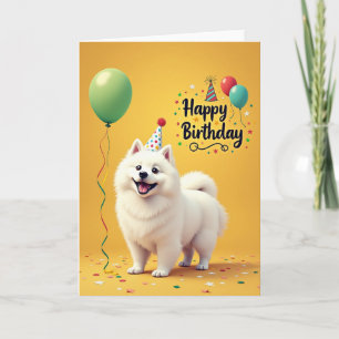 Cheerful Dog Party Hat Card