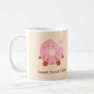 Cheerful Donut With Sprinkles Coffee Mug