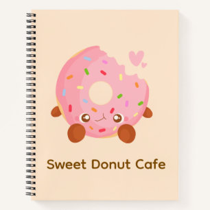 Cheerful Donut With Sprinkles Notebook
