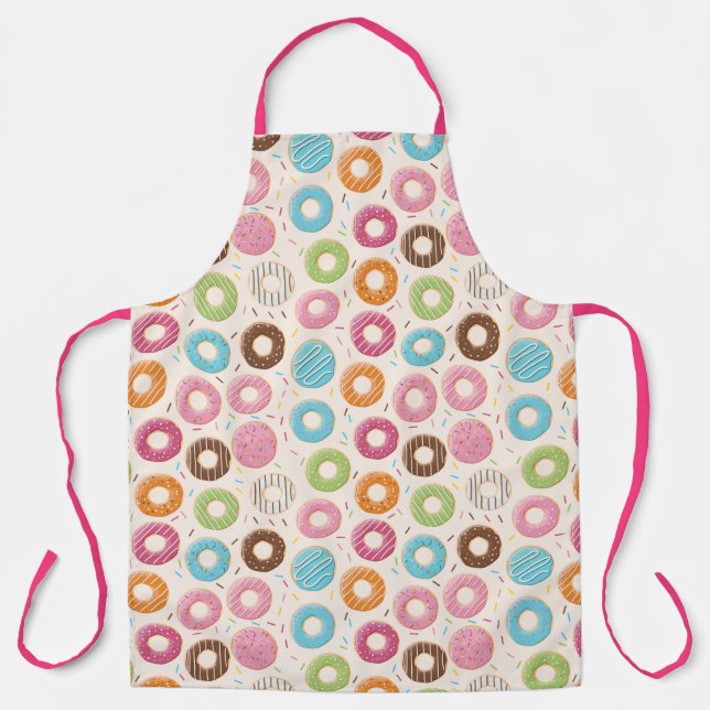 Cheerful Doughnuts Candies Sweets Apron (Front)