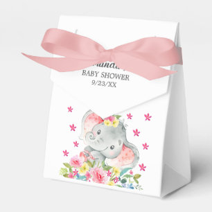 Cheerful Elephant Baby Shower Favour Box