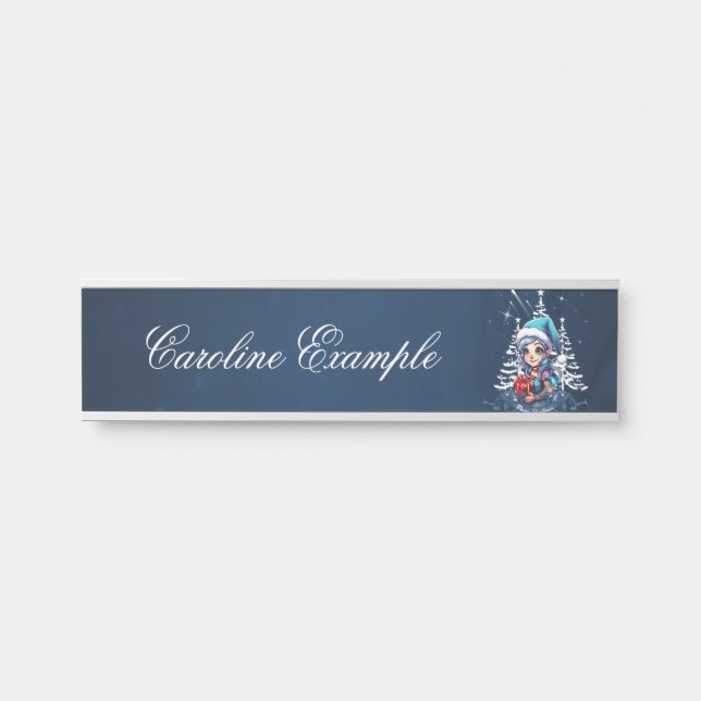 Cheerful elf   door sign (Front)