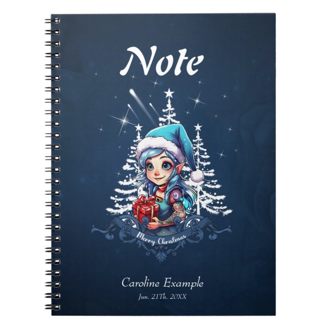 Cheerful elf   notebook (Front)