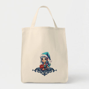 Cheerful elf tote bag