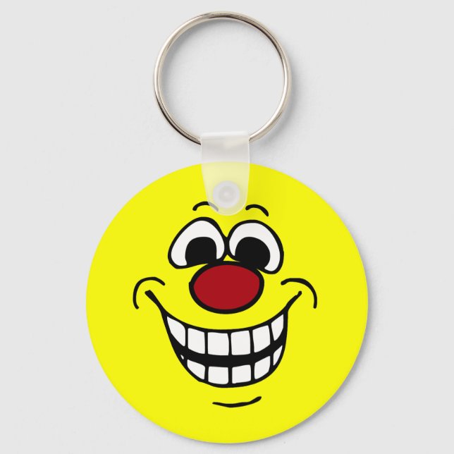Cheerful Face Grumpey Key Ring (Front)