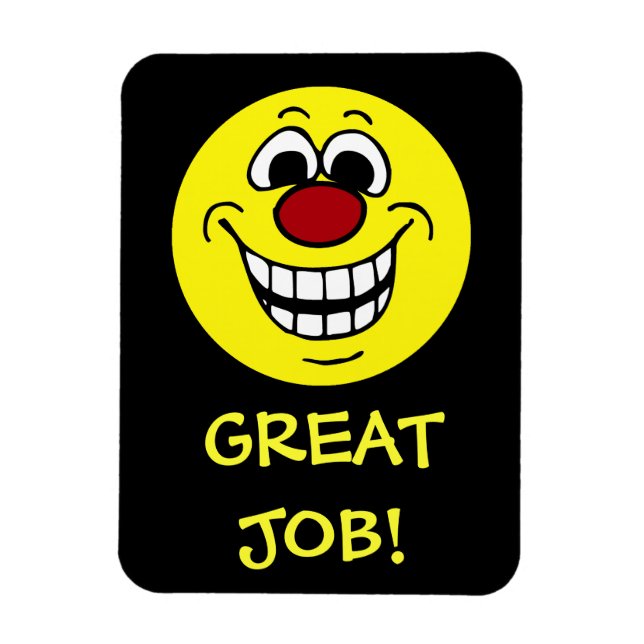 Cheerful Face Grumpey Magnet (Vertical)