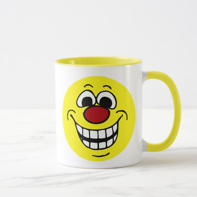 Cheerful Face Grumpey Mug (Right)