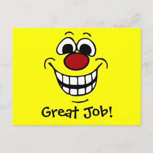 Cheerful Face Grumpey Postcard
