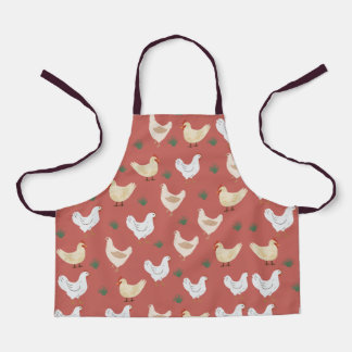 Cheerful Farmyard Chicken Kids Apron