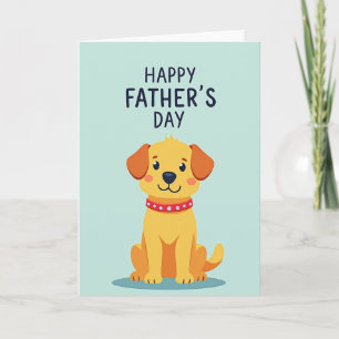 Cheerful Fathers Day Dog Card
