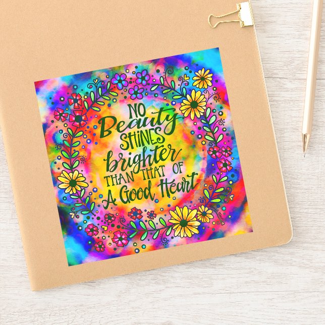 Cheerful Floral A Good Heart Colourful Pretty (Notebook)