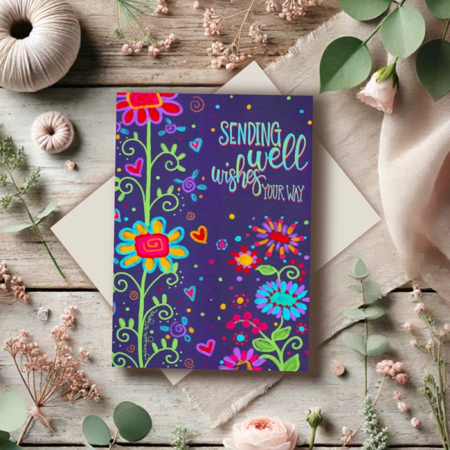 Cheerful Floral Get Well Soon Card (Creator Uploaded)