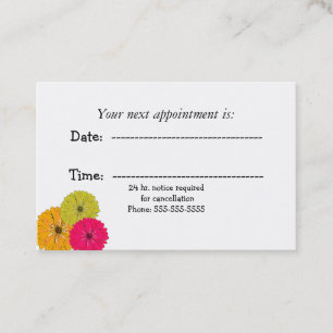 Cheerful Floral Medical Appointment Card