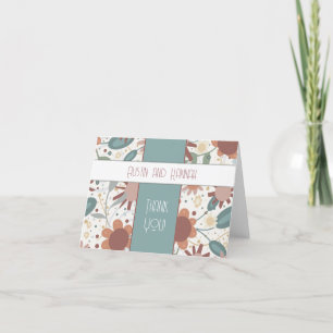 Cheerful Flowers Inspirivity Wedding Elegant Thank You Card