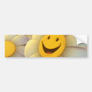 Cheerful Flowers Smile Bumper Sticker