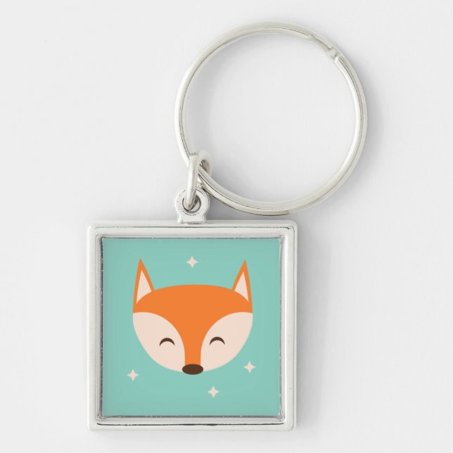 Cheerful Fox Key Ring (Front)