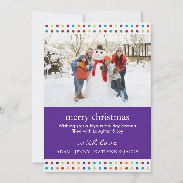 Cheerful & Fun Christmas Invitations Photocards (Front)