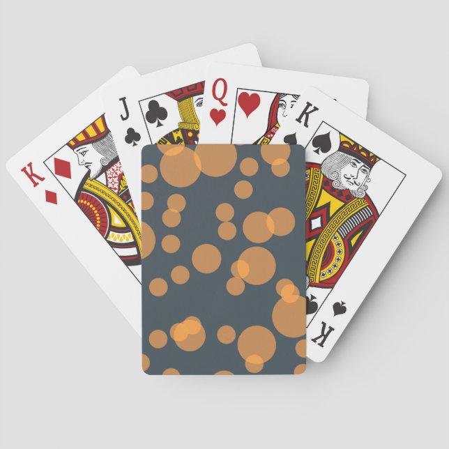 Cheerful fun circle pattern in celebration concept playing cards (Back)