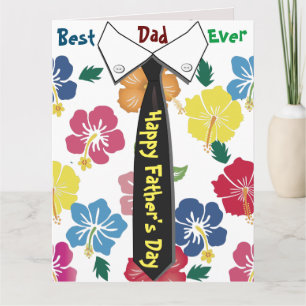 Cheerful Fun Father's Day Card With Tie Design