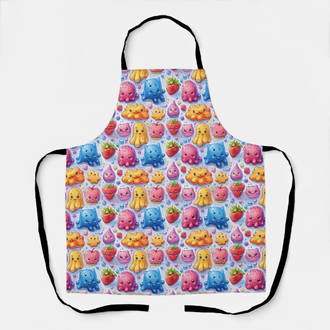  Cheerful funny cute sweets  Apron (Front)