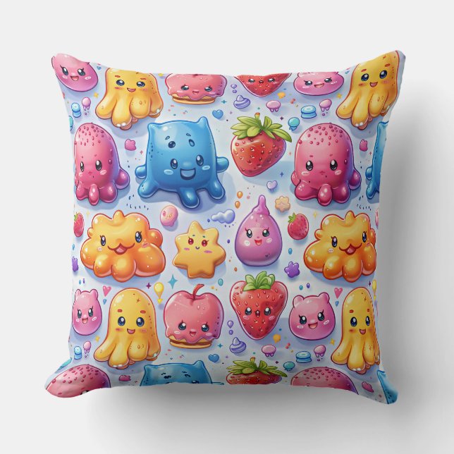  Cheerful funny cute sweets  Cushion (Front)