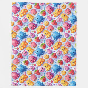 Cheerful funny cute sweets Fleece Blanket