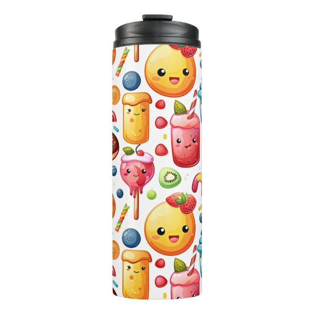  Cheerful funny cute sweets  Thermal Tumbler (Front)