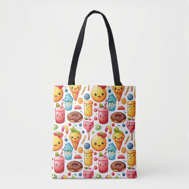  Cheerful funny cute sweets  Tote Bag (Front)