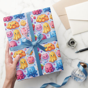  Cheerful funny cute sweets  Wrapping Paper