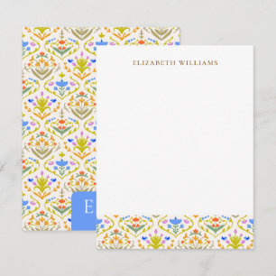Cheerful Garden Botanical Personalised Note Cards