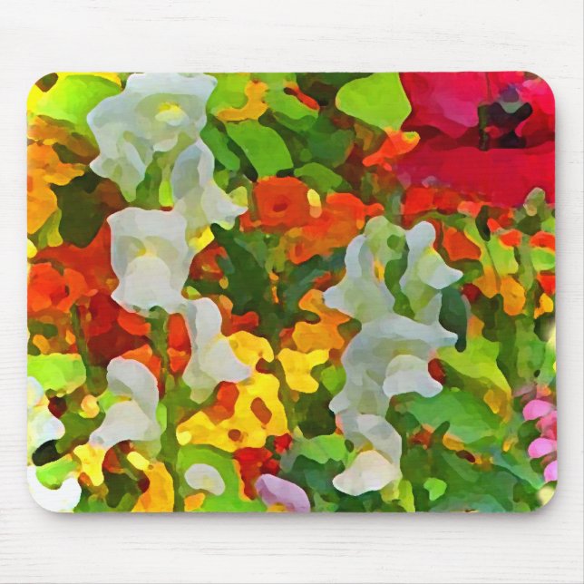 Cheerful Garden Colours Mouse Pad (Front)