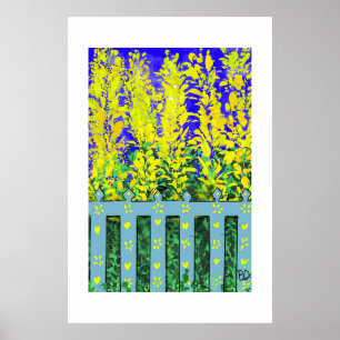 Cheerful Garden Escape: A Dance of Yellow Blooms Poster
