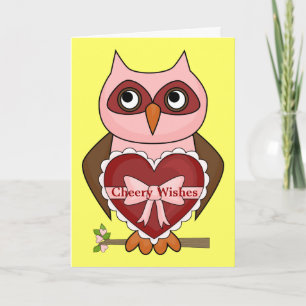 Cheerful Get Well Owl Card