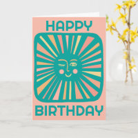 Cheerful Glow Sun HAPPY BIRTHDAY Customised BDAY