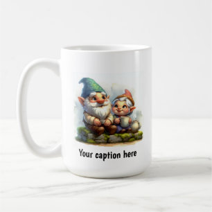 Cheerful Gnomes Enjoying a Coffee Break Mug