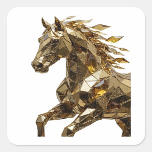 Cheerful Gold Abstract Craft Sticker