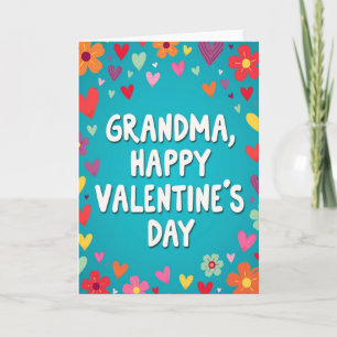 Cheerful Grandma Valentine Card