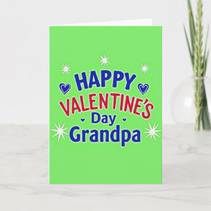 Cheerful Grandpa Valentine Card