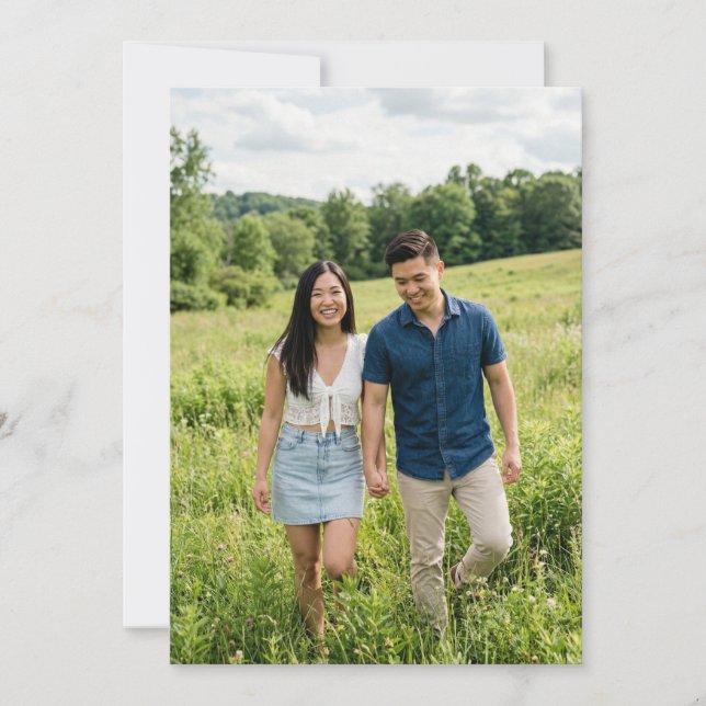 Cheerful Green Realistic Photo Invitation (Front)