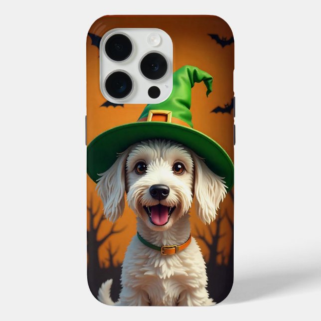 Cheerful halloween white dog Case-Mate iPhone case (Back)